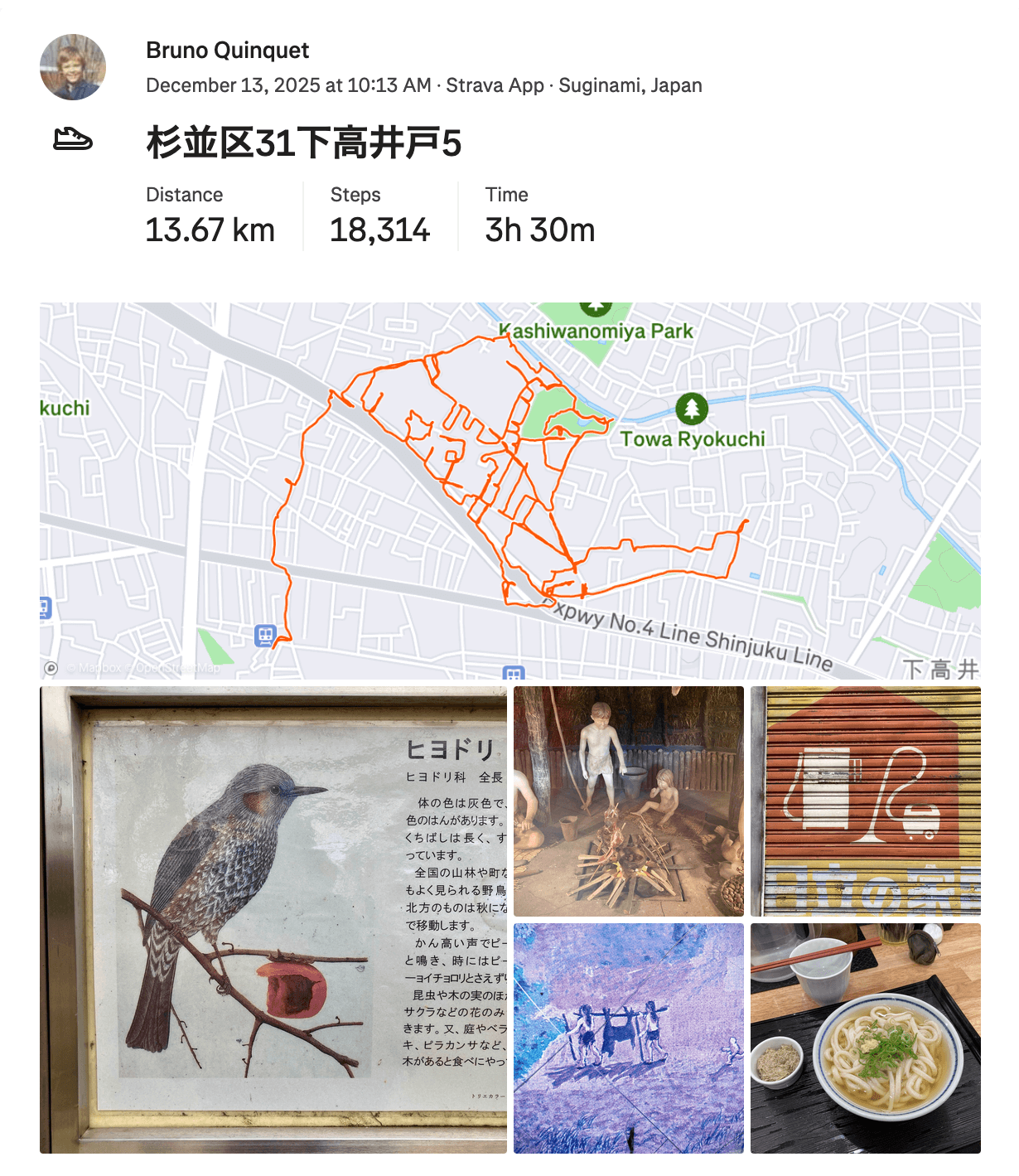 walking map of Shimotakaido in Tokyo Suginami ward